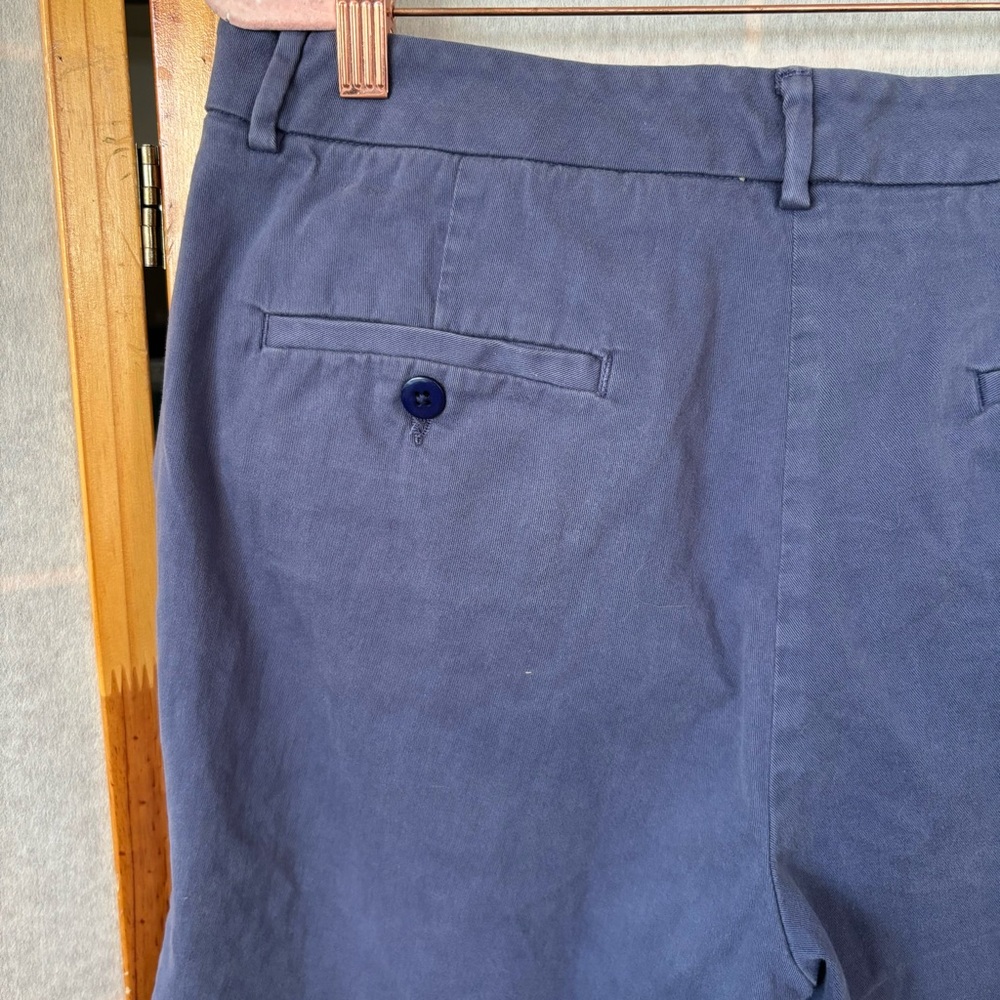 L.L. Bean Straight Fit Capri Pants Women’s 12 Petite Cotton Dusty Blue Denim - Picture 10 of 11